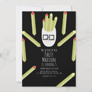 Cute Fries Restaurant Birthday Party  Invitation
