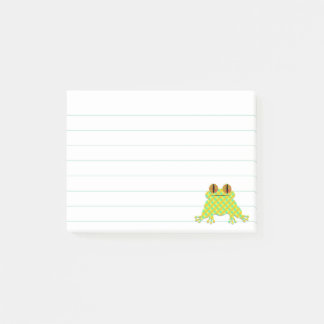 Cute Frog 3 x 4 Lined Custom Post-it Notes