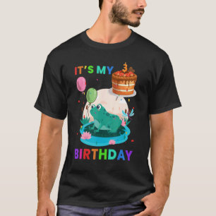 Cute Frog 4th Birthday   Frogs Animal   Graphic T-Shirt