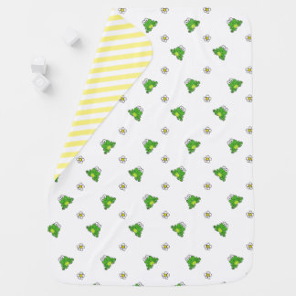 Cute Frog and Flower Baby Blanket