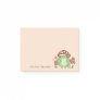 Cute Frog and Mushroom Cartoon Name Post-it Notes