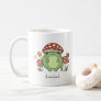 Cute Frog and Mushrooms Cottage Core | Name Coffee Mug