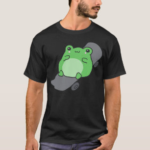 Cute Frog and Skateboard Kawaii Aesthetic Frog T-Shirt