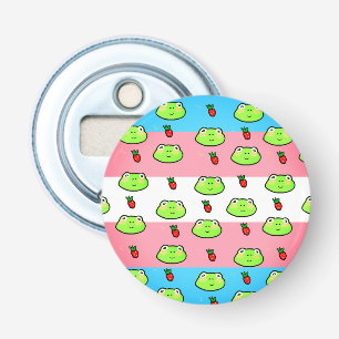 Cute Frog and Strawberry Cottage Bottle Opener