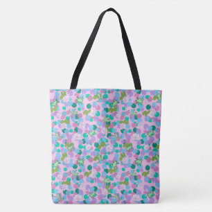 Cute frog art girly pink animal tote bag