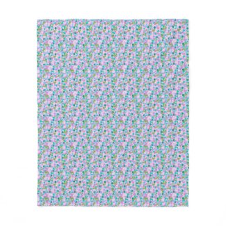 Cute Frog Art Pink Fleece Blanket For Girl's Room