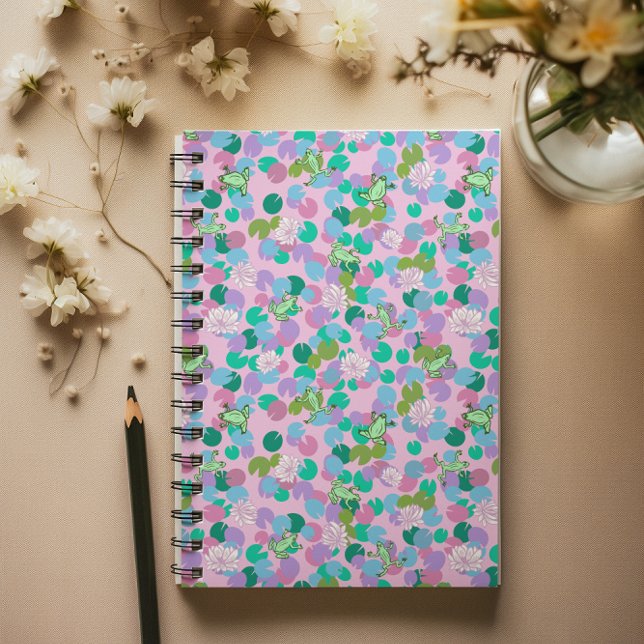 Cute frog art planner with pink background (Creator Uploaded)