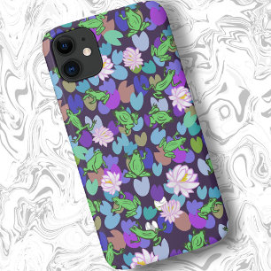Cute frog art stylish green purple iPhone 11 case