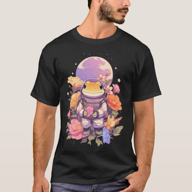 Cute Frog Astronaut T-Shirt (Front)
