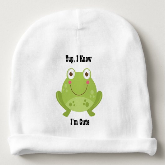 Cute Frog Baby Beanie (Front)