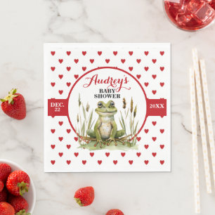 Cute Frog Baby Shower or Birthday Napkins