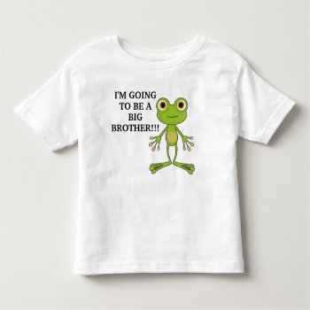 Cute Frog Big Brother T Shirt by LittleThingsDesigns at Zazzle