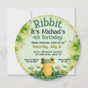 Cute Frog Birthday Party Invitation