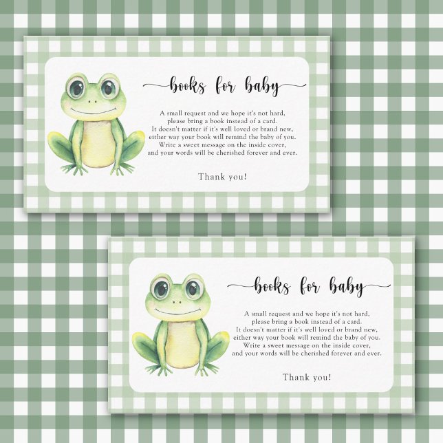 Cute frog - books for baby ticket enclosure card (Creator Uploaded)