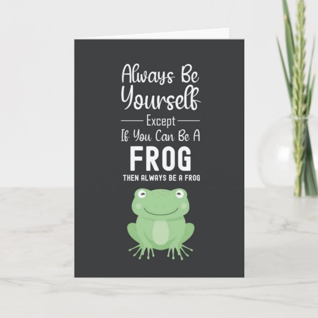 Cute Frog Cards Humorous Funny Happy Cartoon Lover (Front)