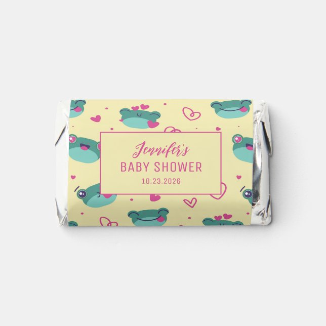 Cute Frog Cartoon and Heart Pattern Sweet Love Hershey's Miniatures (Front)