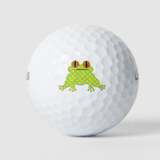 Cute Frog Cartoon Custom Golf Balls (Front)