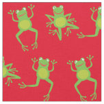Cute Frog Cartoon Kids Fabric
