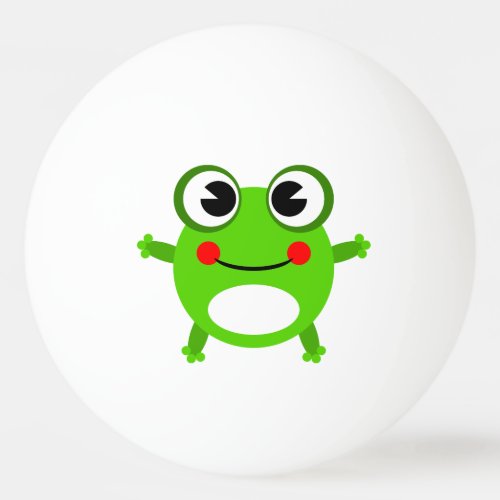 Cute frog cartoon ping pong ball