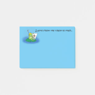 Cute frog cartoon post it notes