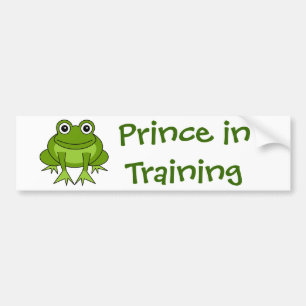 Cute Frog Cartoon - Prince in Training Bumper Sticker