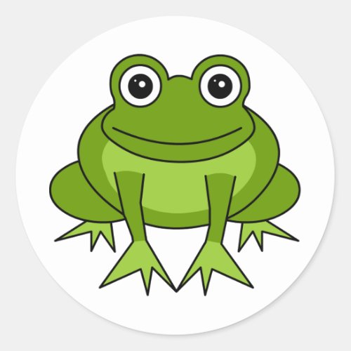 Cute Frog Cartoon _ Prince in Training Classic Round Sticker