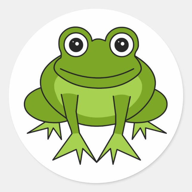 Cute Frog Cartoon - Prince in Training Classic Round Sticker (Front)