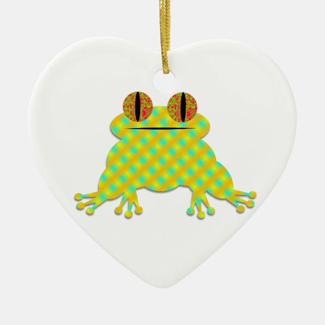 Cute Frog Ceramic Ornament (Front)