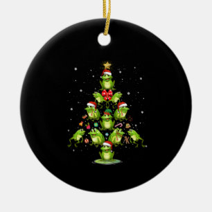 Cute Frog Christmas Tree Gift Decor Xmas Tree Ceramic Ornament