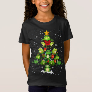Cute Frog Christmas Tree Gift Decor Xmas Tree T-Shirt