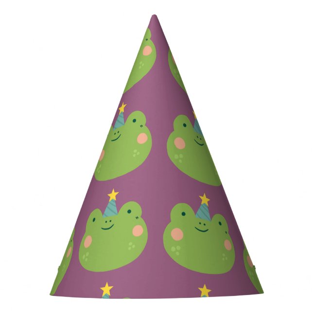 Cute Frog colorful Party Hat (Front)
