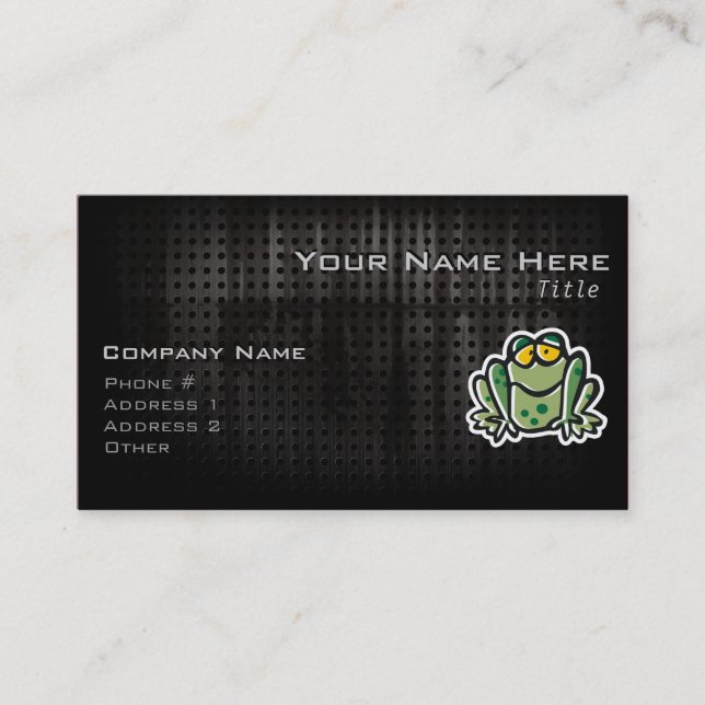 Cute Frog; Cool Business Card (Front)