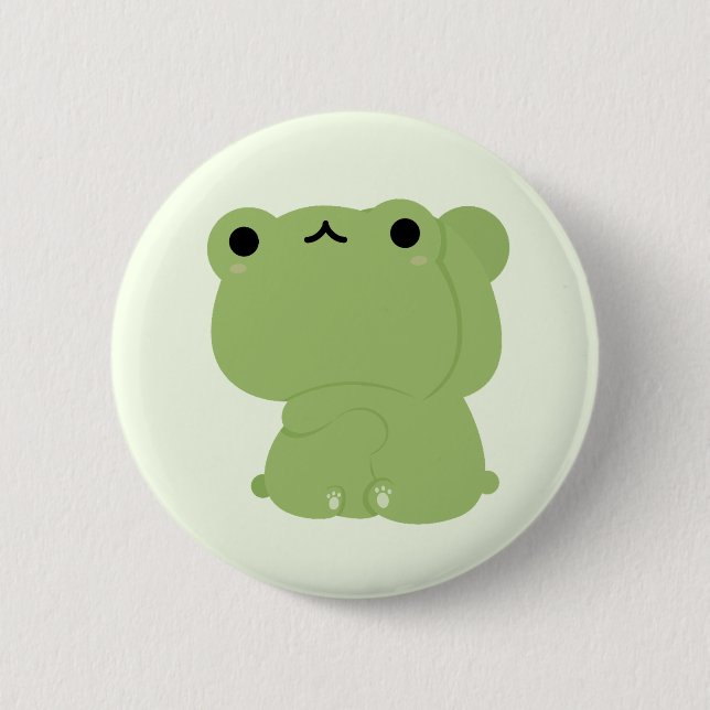 Cute Frog Couple Button (Front)