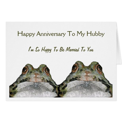 Cute Frog Couple: Hoppy Wife: Anniversary: Art Card | Zazzle