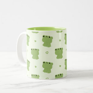 Cute Frog Couple Two-Tone Coffee Mug