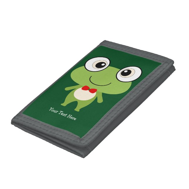 Cute Frog (customizable) Tri-fold Wallet (Bottom)
