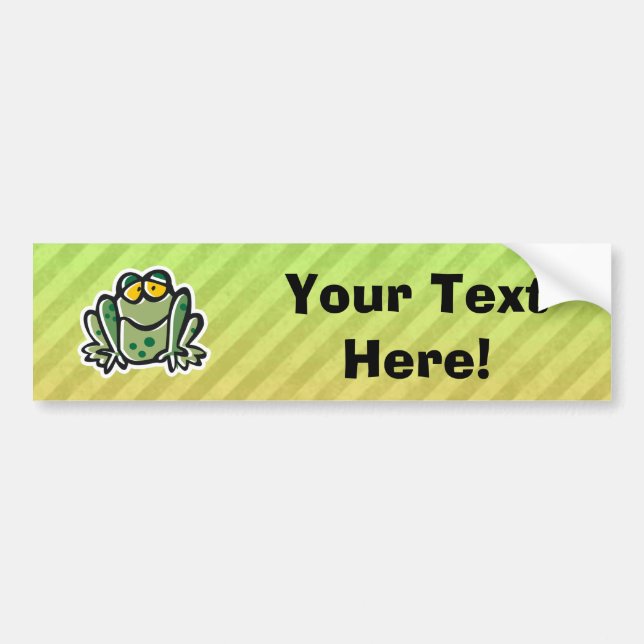 Cute Frog Design Bumper Sticker (Front)