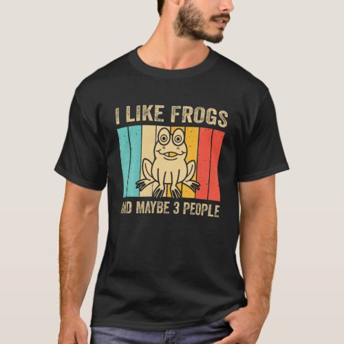Cute Frog Design For Toad Lover Men Women Amphibia T_Shirt