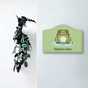 Cute Frog Door Sign