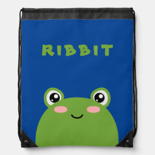 Cute frog Drawstring Bag
