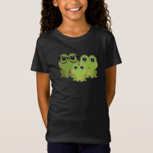 Cute Frog Family Illustration – Mom Dad Baby Frogs T-Shirt