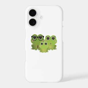Cute Frog Family iPhone 17 Case
