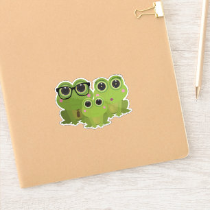 Cute Frog Family Sticker