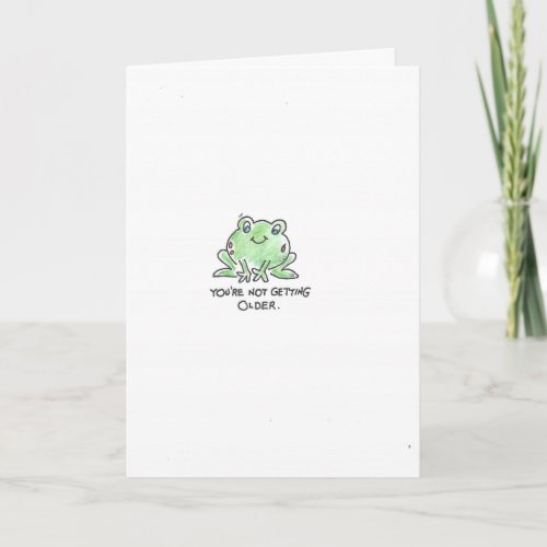 cute frog for birthday card