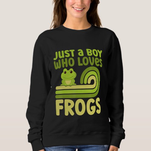 Cute Frog For Boys Kids Toad Catcher Pet Animal Sweatshirt