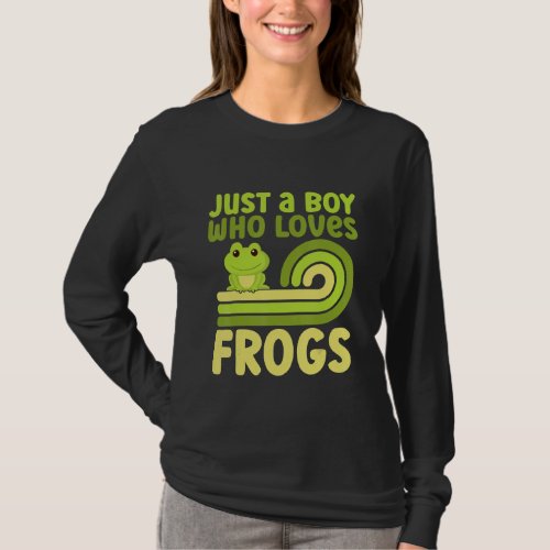 Cute Frog For Boys Kids Toad Catcher Pet Animal T_Shirt