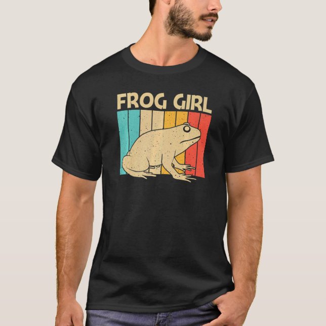 Cute Frog For Girls Mom Toad Catcher Pet Animal T-Shirt (Front)