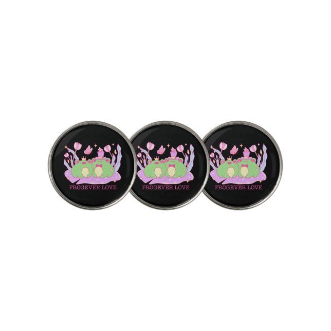 Cute Frog - Frogever Love Golf Ball Marker (3 Up)