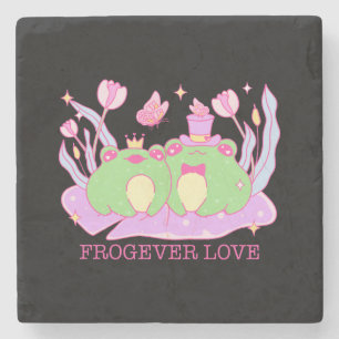 Cute Frog - Frogever Love Stone Coaster