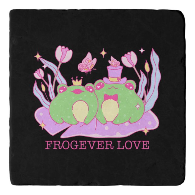 Cute Frog - Frogever Love Trivet (Front)